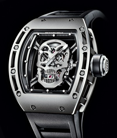 Replica Richard Mille RM 052 Tourbillon Skull Titanium Watch